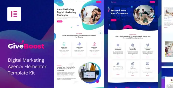 Give Boost – Digital Marketing Agency Elementor Template Kit